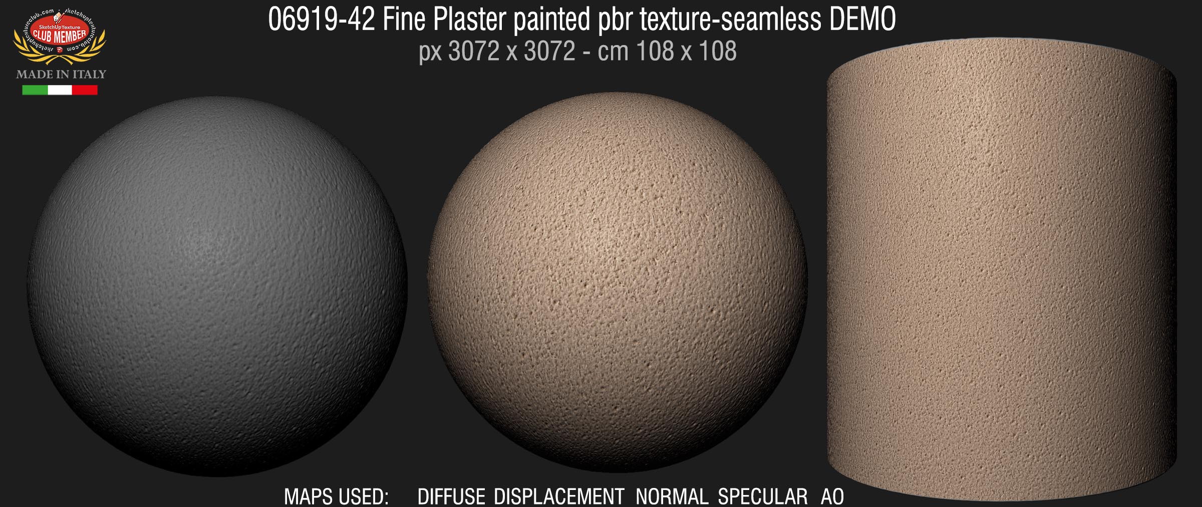 06919-42 Fine Plaster painted pbr texture-seamless DEMO