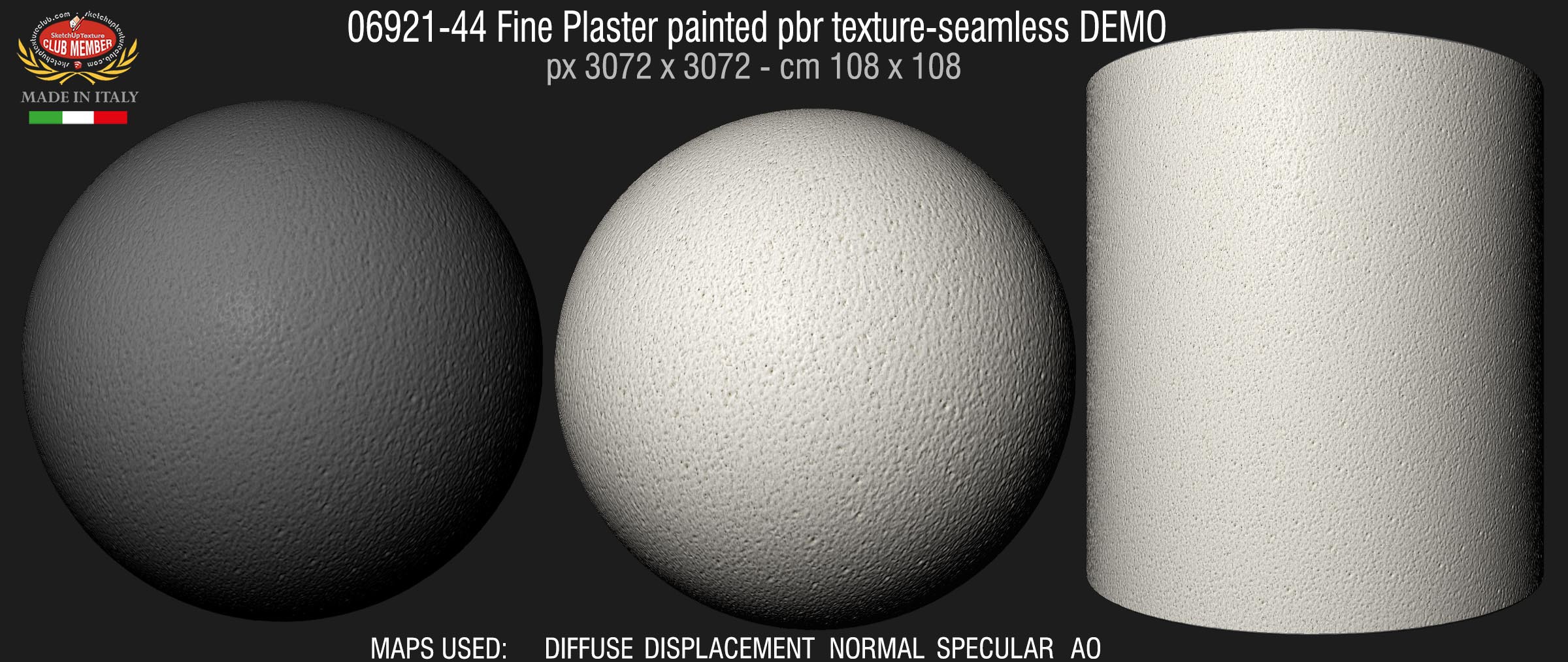 06921-44 Fine Plaster painted pbr texture-seamless DEMO