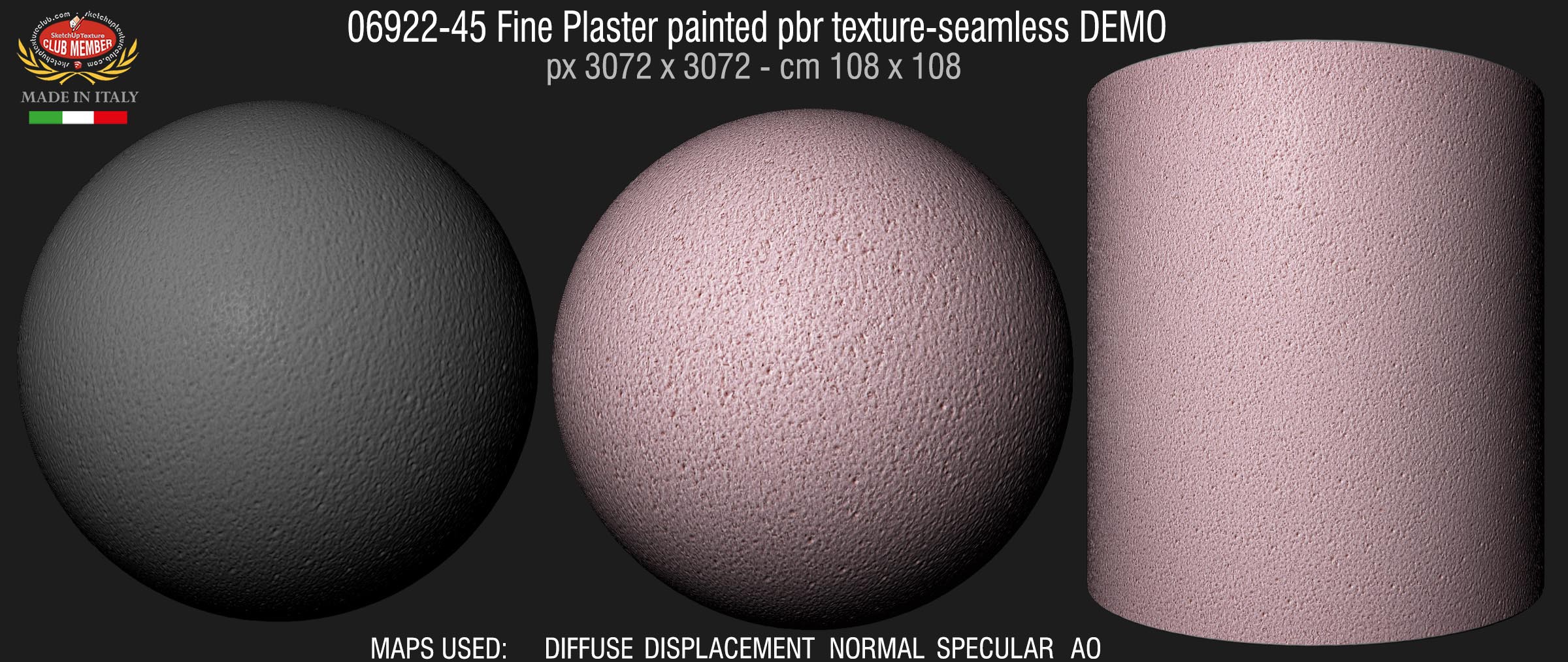 06922-45 Fine Plaster painted pbr texture-seamless DEMO