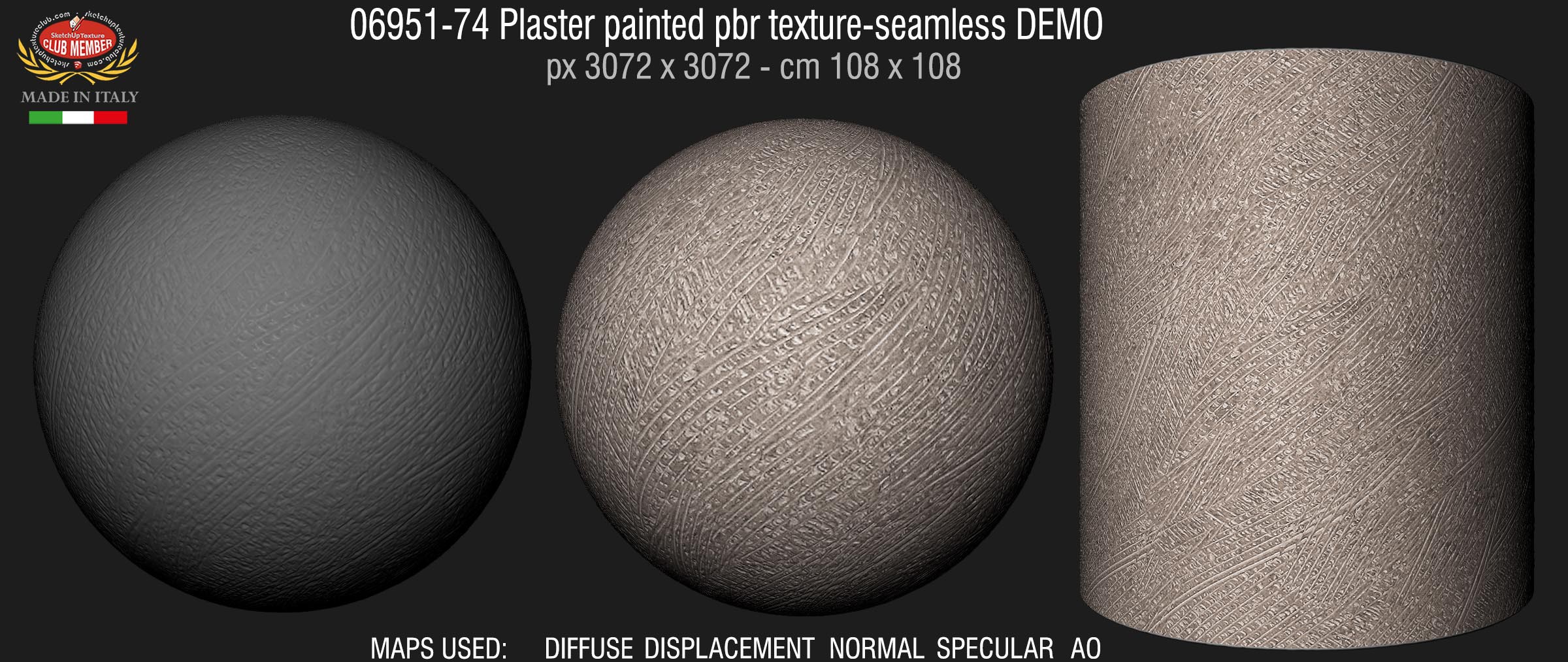 06951-74 Plaster painted pbr texture-seamless DEMO