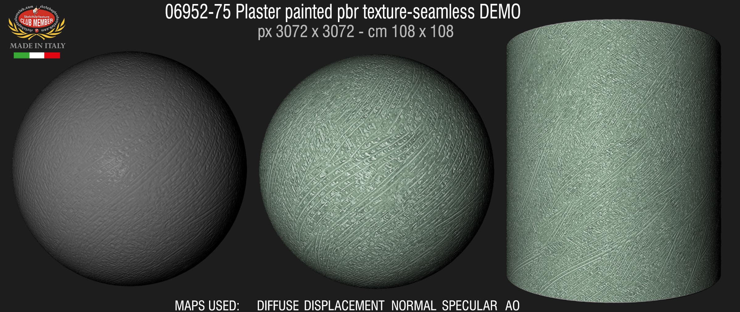 06952-75 Plaster painted pbr texture-seamless DEMO