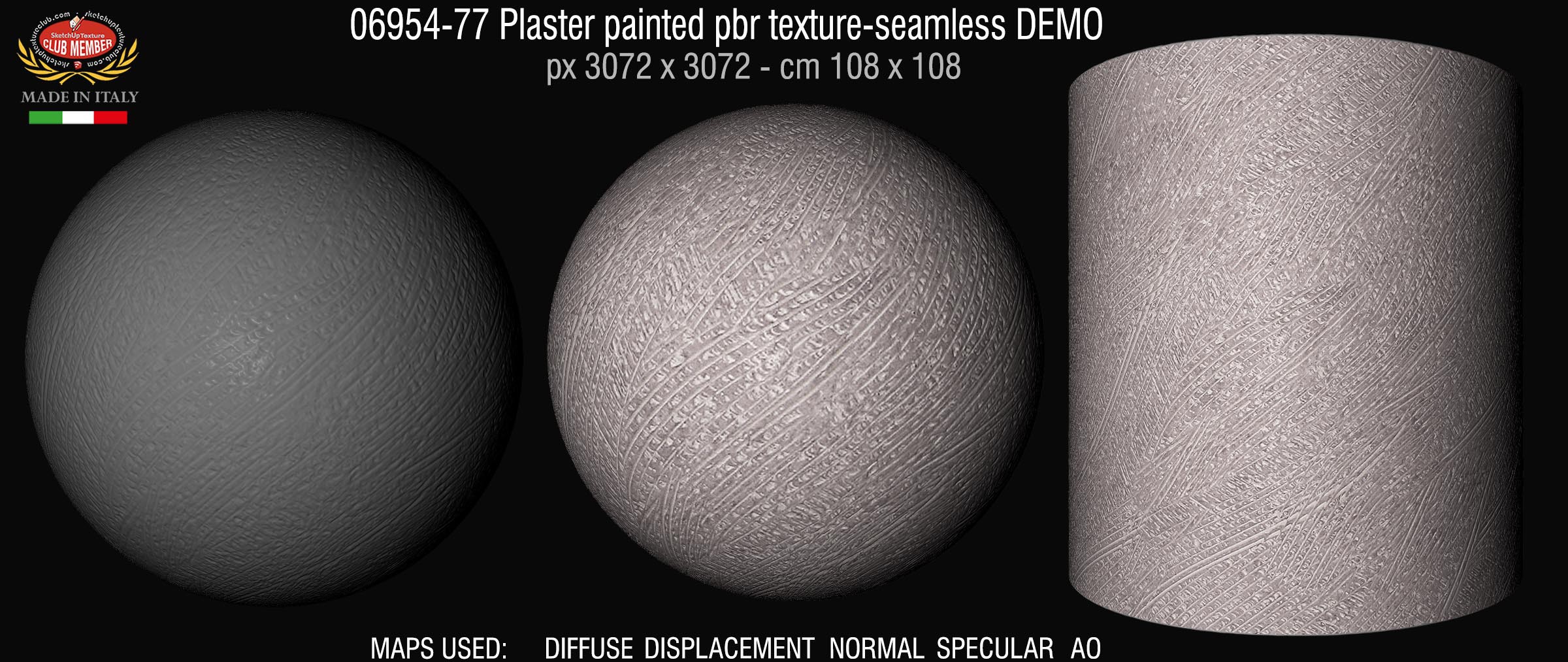 06954-77 Plaster painted pbr texture-seamless DEMO