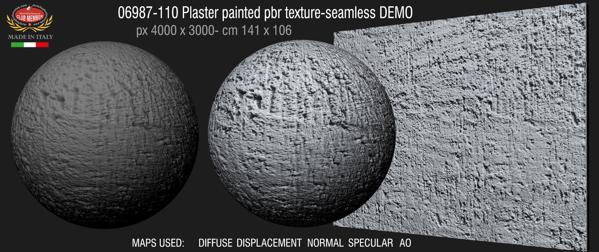06987-110 Plaster painted pbr texture-seamless DEMO