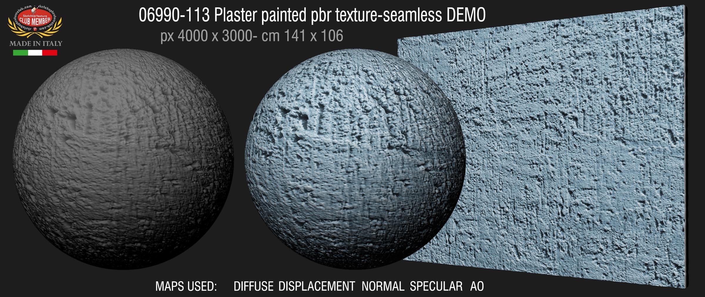 06990-113 Plaster painted pbr texture-seamless DEMO