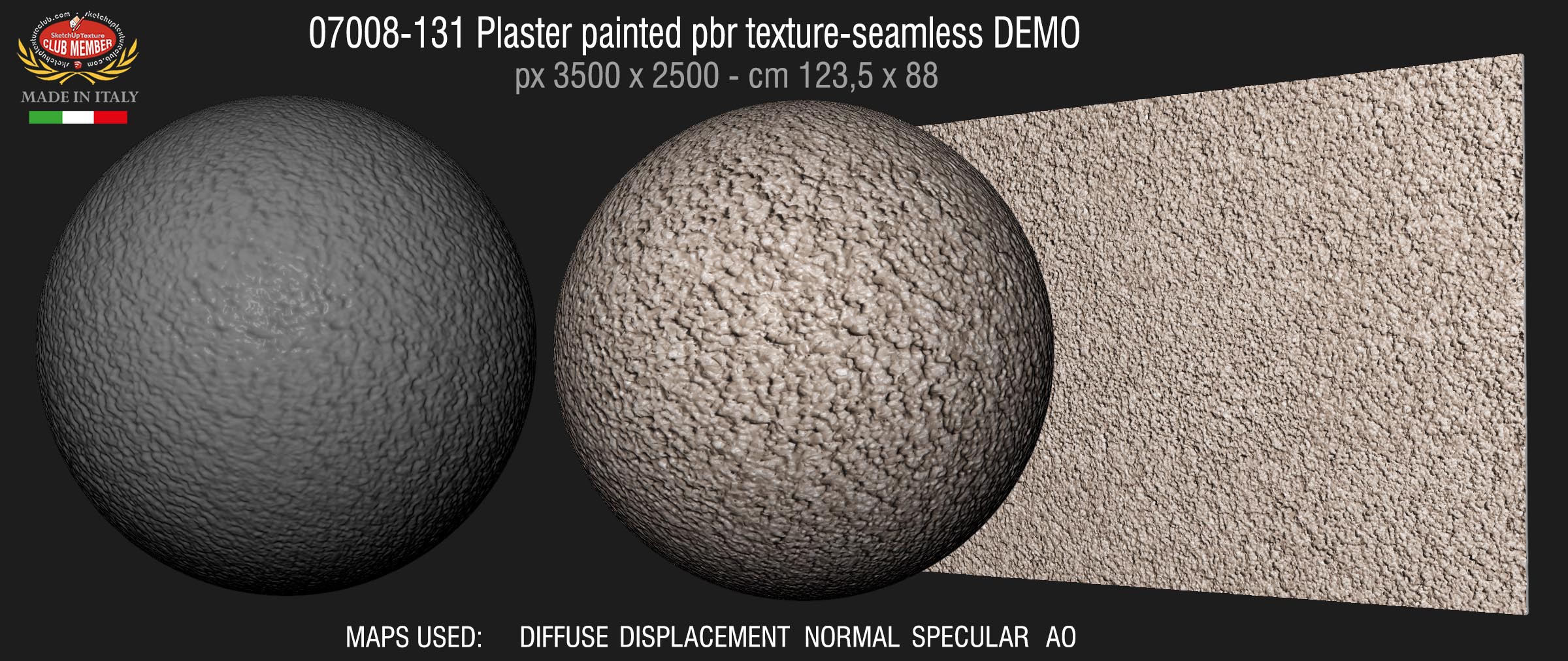07008-131 Plaster painted pbr texture-seamless DEMO