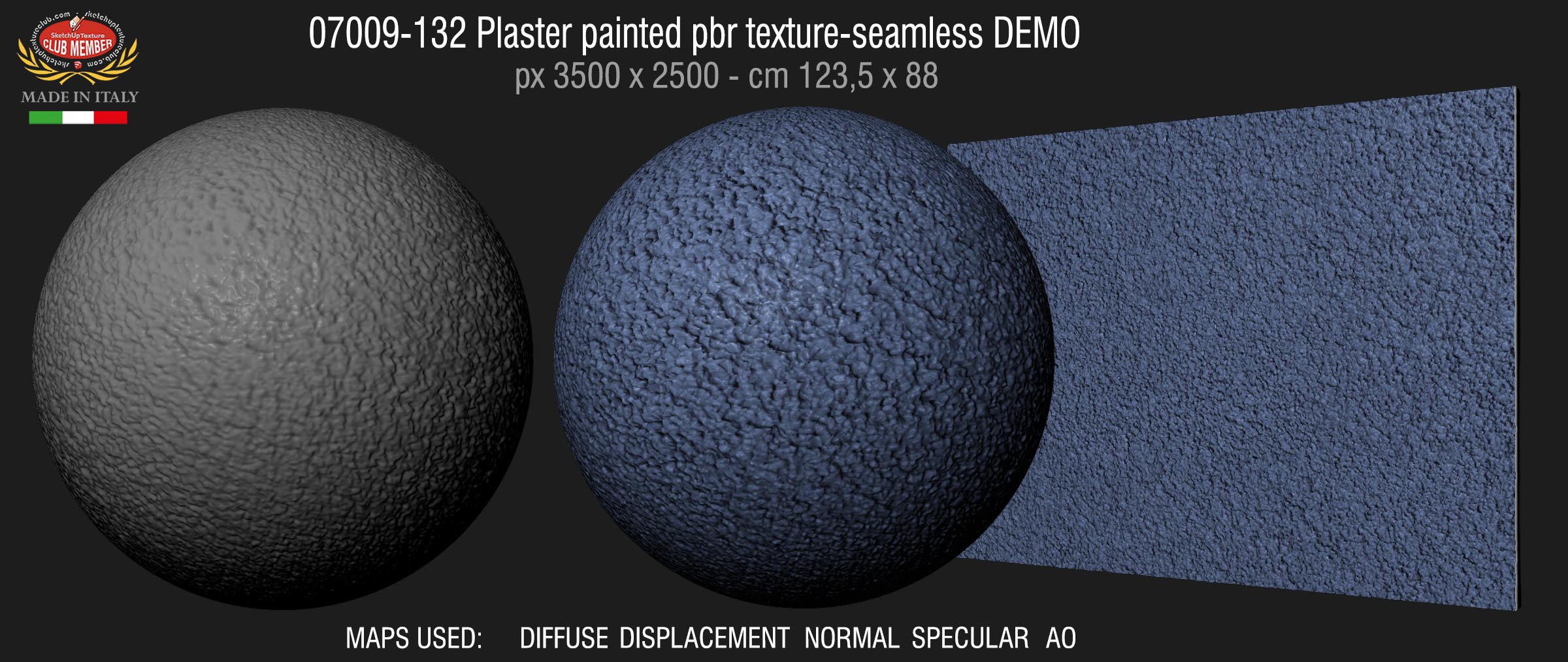 07009-132 Plaster painted pbr texture-seamless DEMO