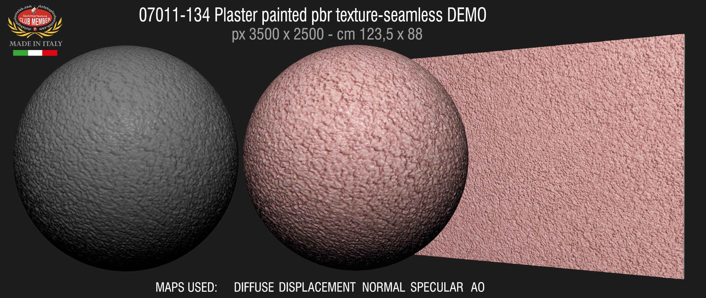 07011-134 Plaster painted pbr texture-seamless DEMO