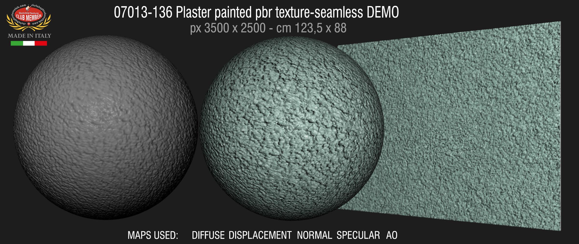 07013-136 Plaster painted pbr texture-seamless DEMO
