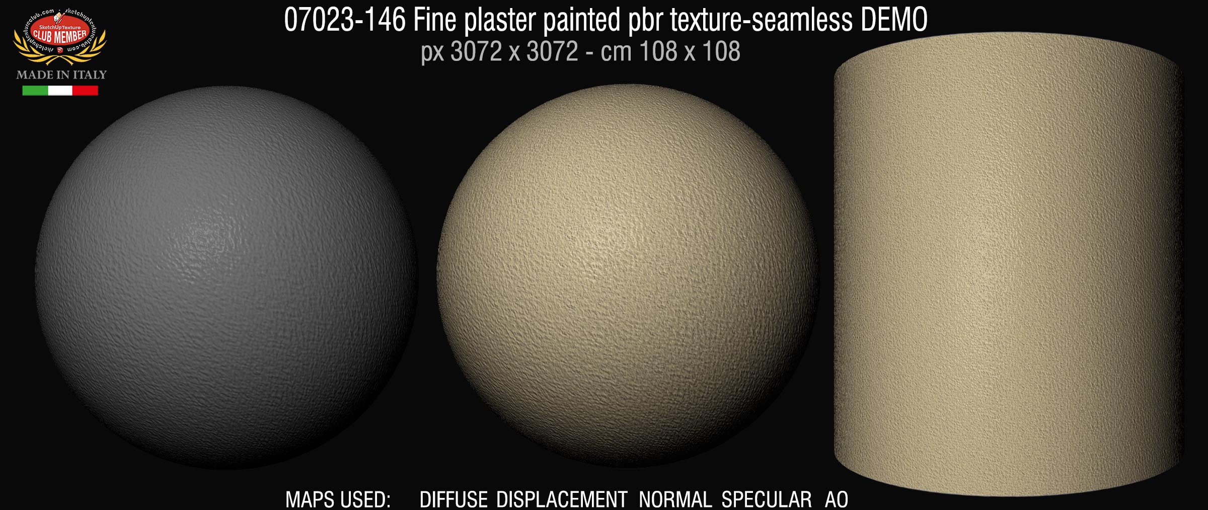 07023-146 Fine plaster painted pbr texture-seamless DEMO