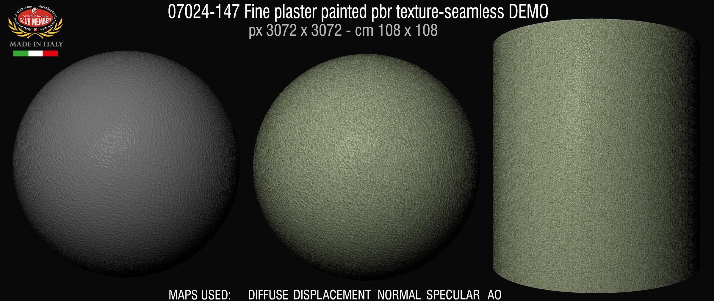 07024-147 Fine plaster painted pbr texture-seamless DEMO