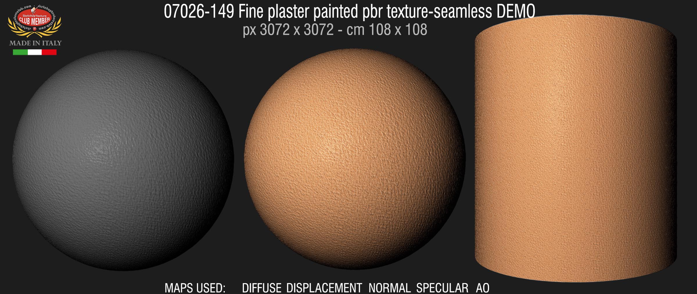 07026-149 Fine plaster painted pbr texture-seamless DEMO