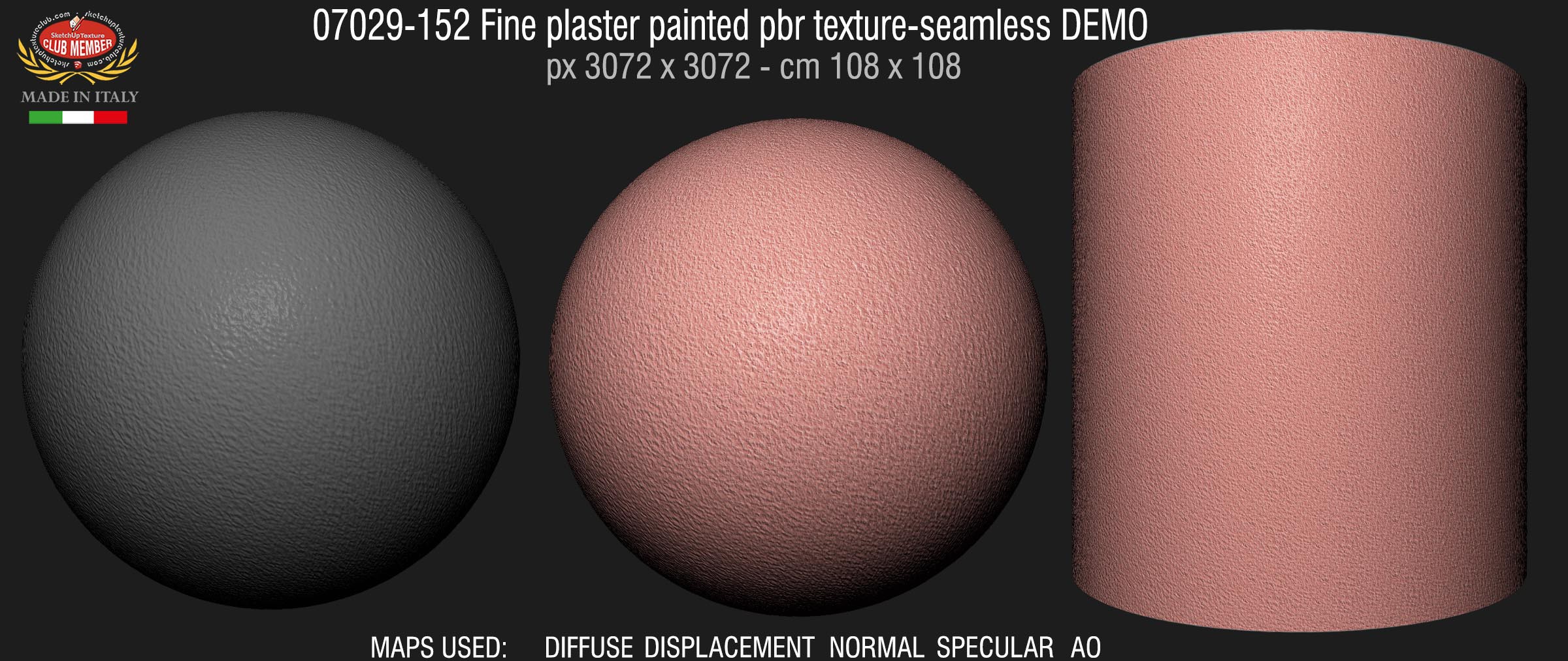 07029-152 Fine plaster painted pbr texture-seamless DEMO