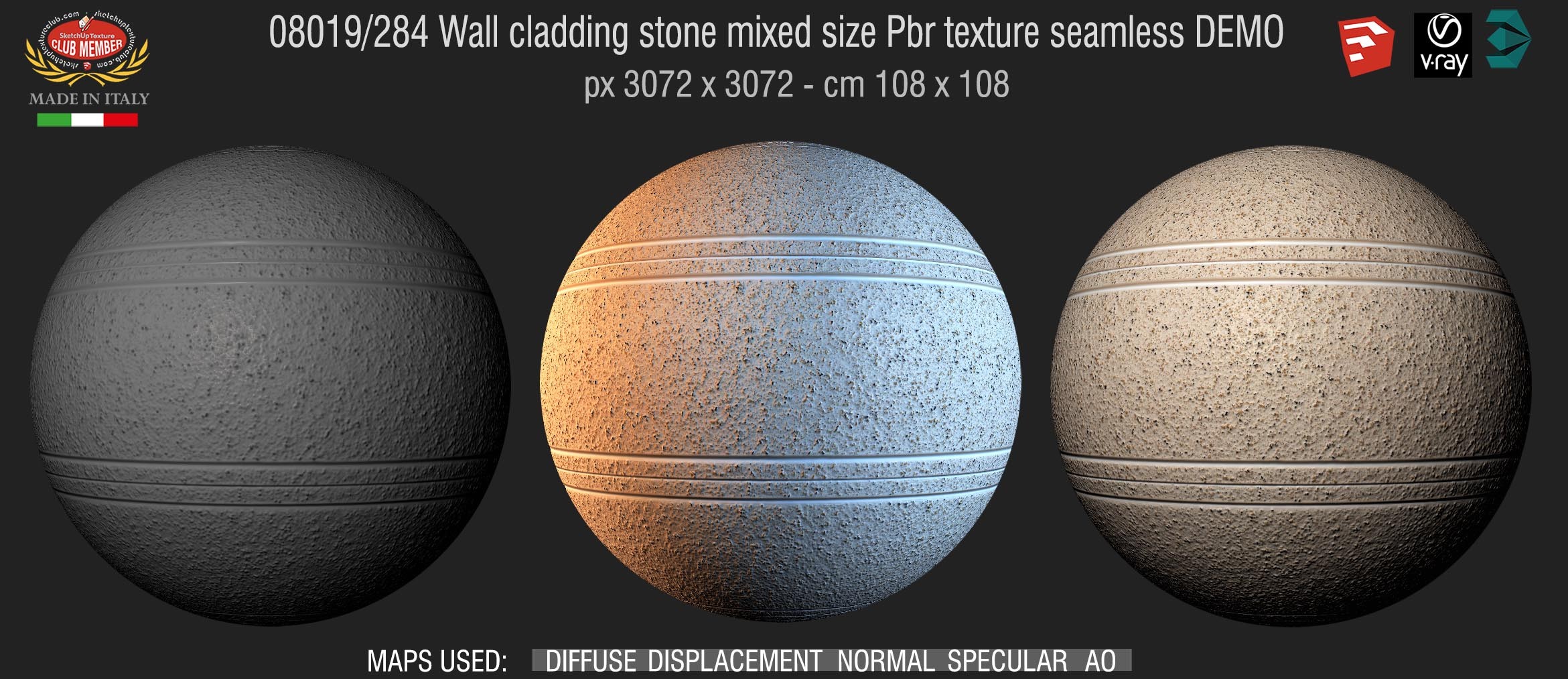 08019_284 Wall cladding stone mixed size Pbr texture seamless DEMO