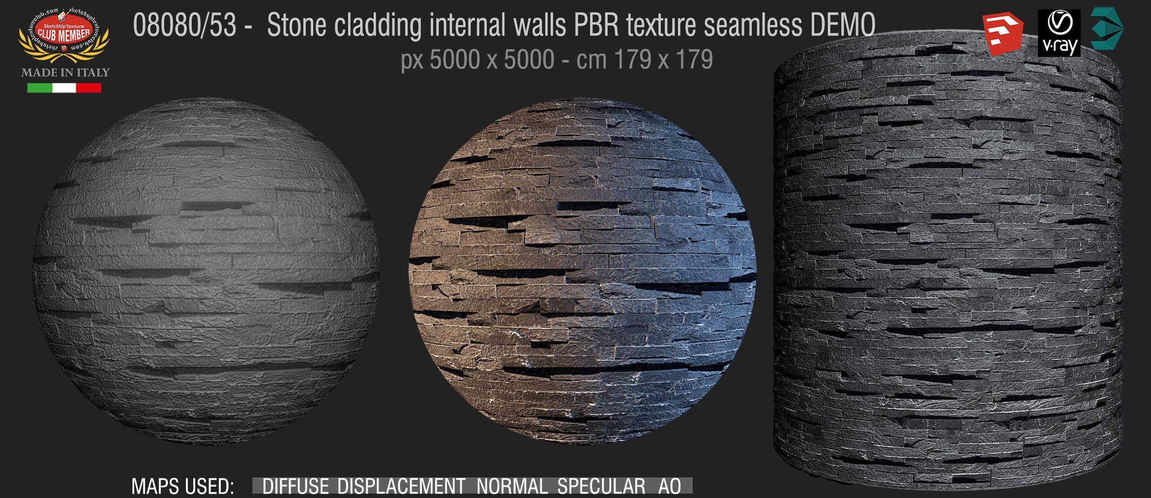08080_53 Stone cladding internal walls PBR texture seamless DEMO