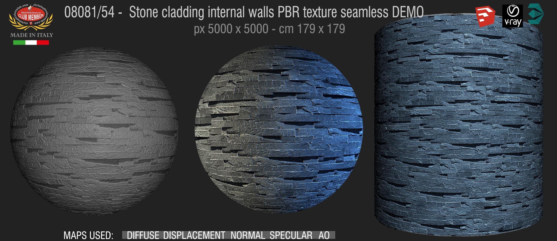 08081_54 Stone cladding internal walls PBR texture seamless DEMO