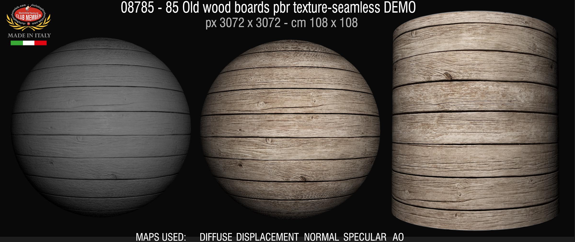 08785 - 85 Old wood boards pbr texture-seamless DEMO