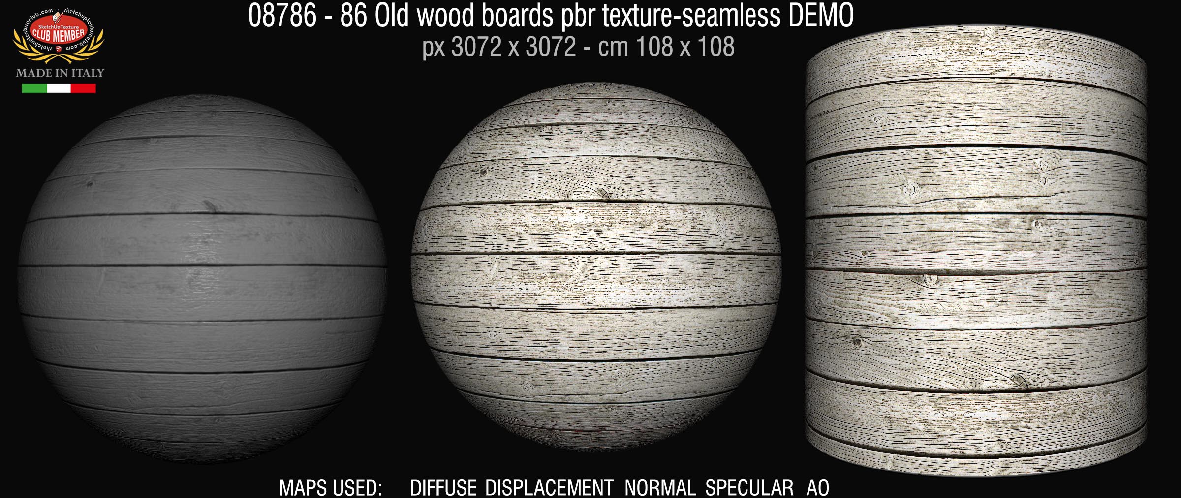 08786 -86 Old wood boards pbr texture-seamless DEMO