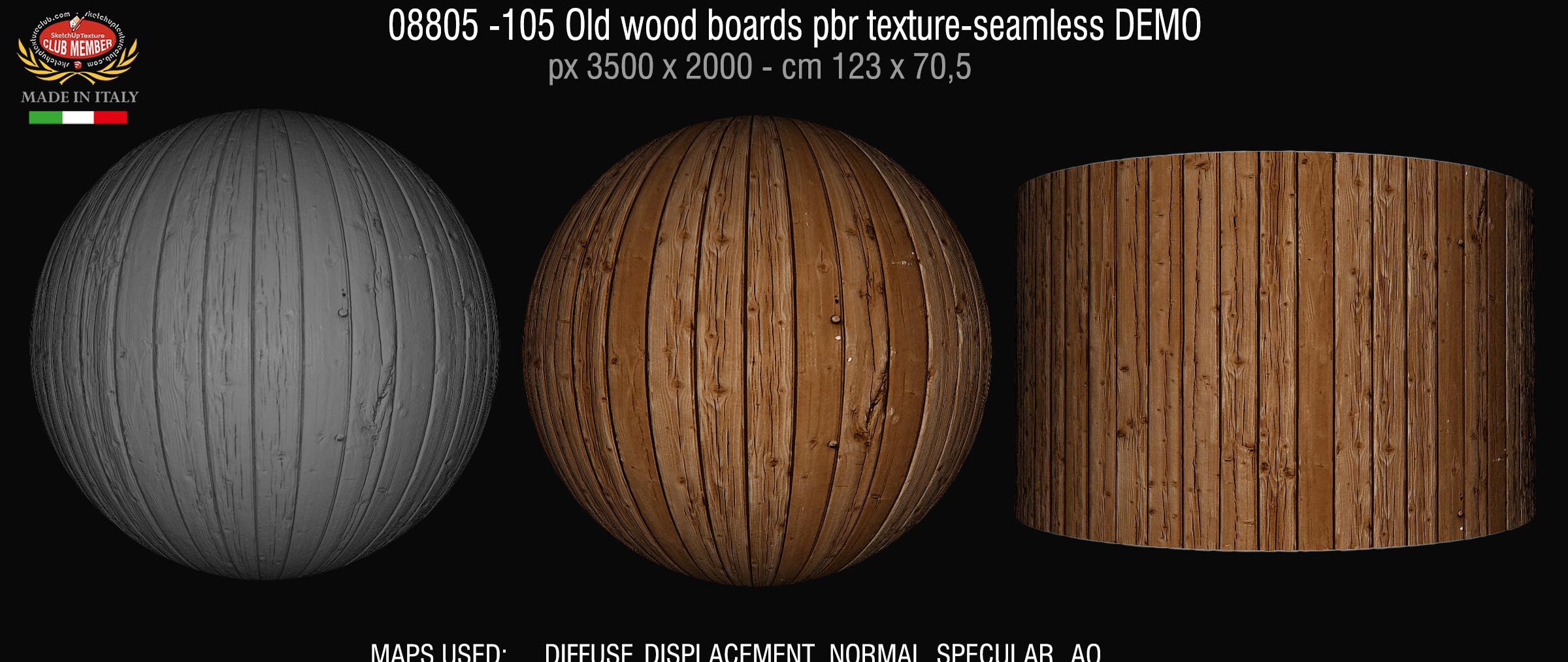 08805 -105 Old wood boards pbr texture-seamless DEMO