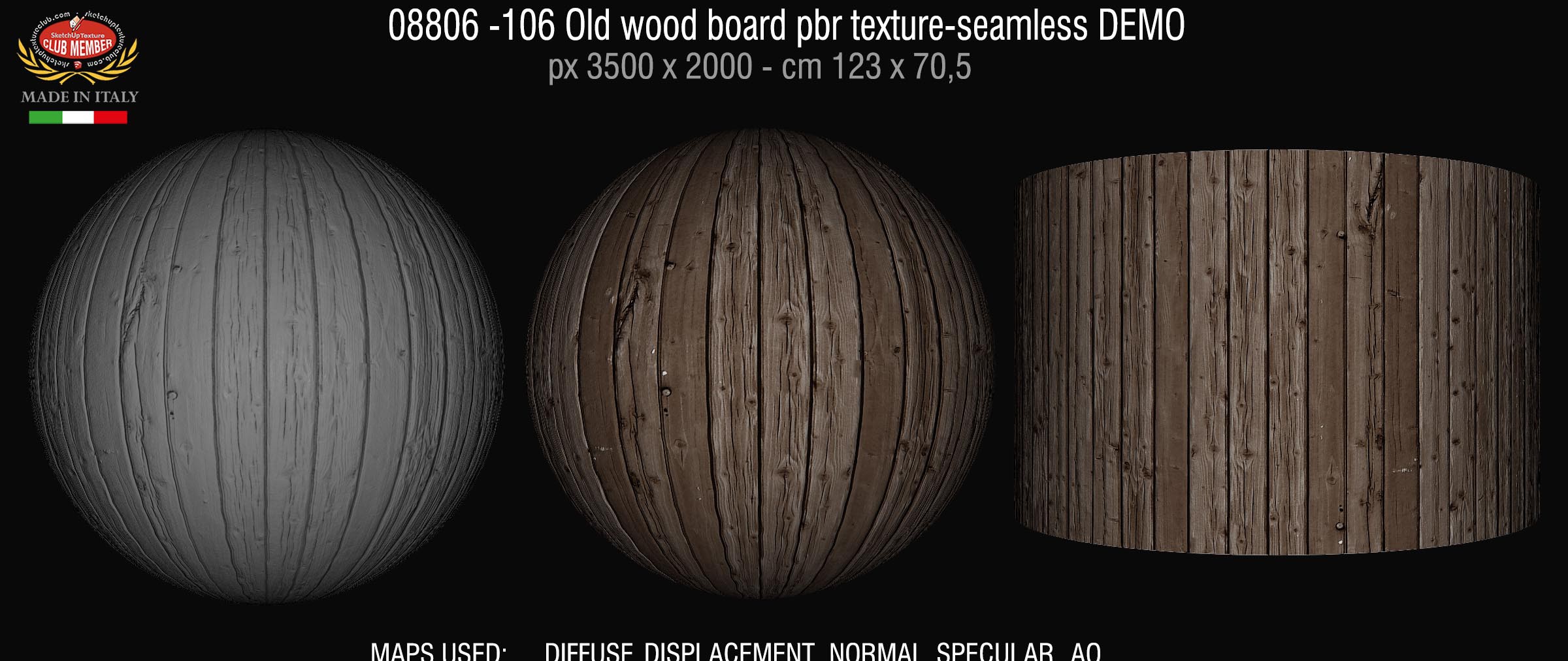 08806 -106 Old wood board pbr texture-seamless DEMO