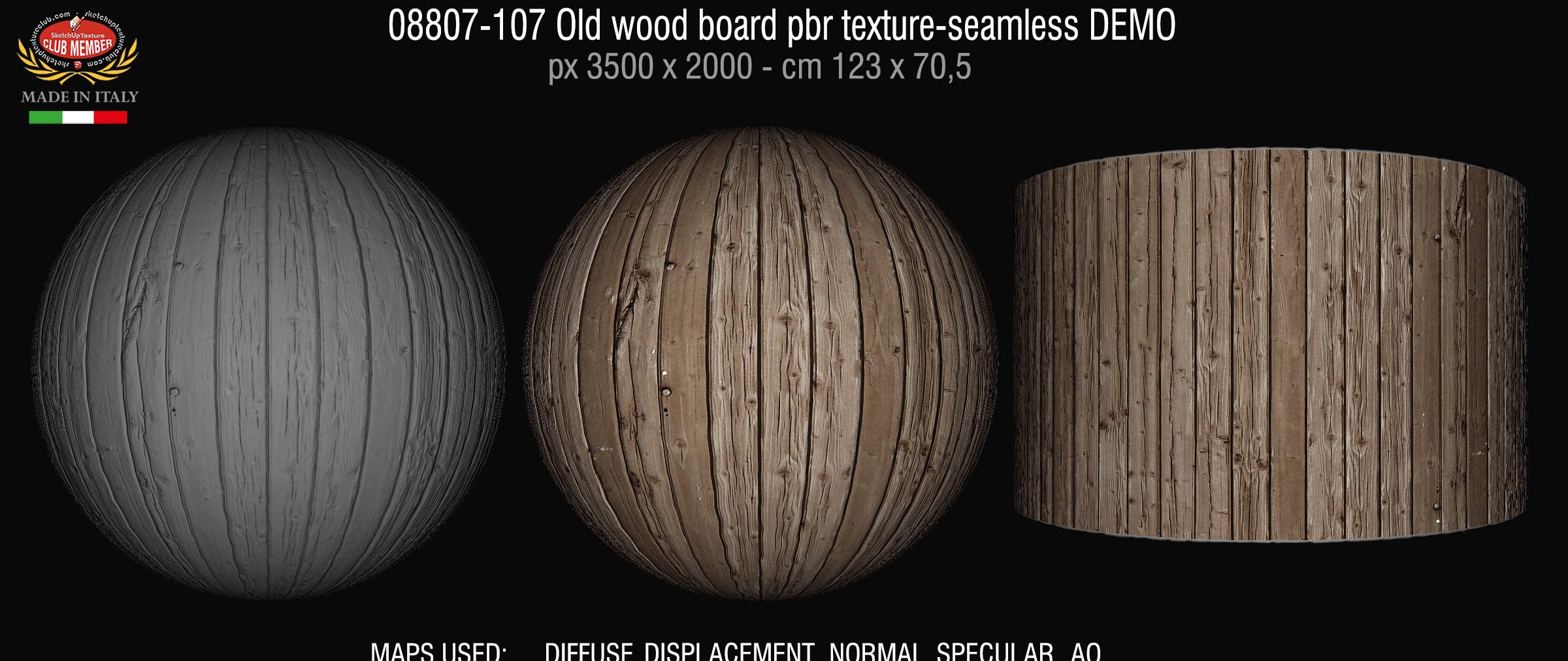 08807-107 Old wood board pbr texture-seamless DEMO