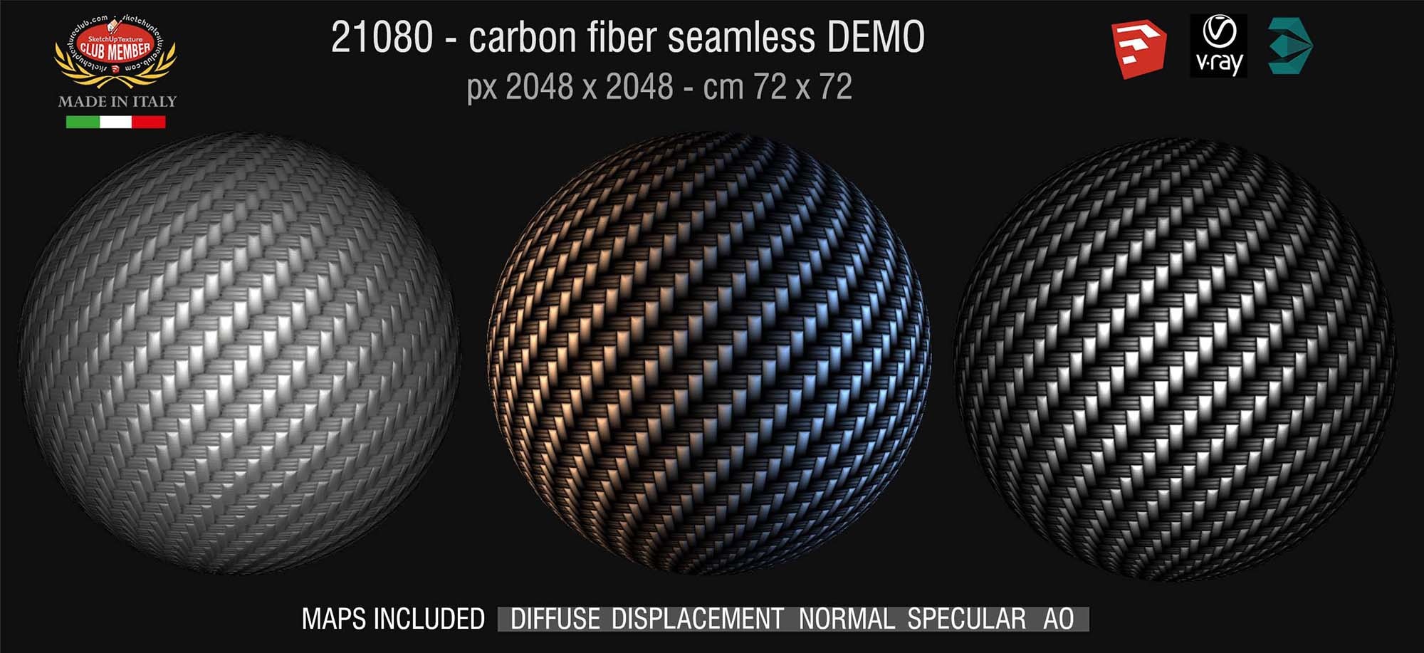 21080 carbon fiber fabrics PBR  textures seamless  DEMO