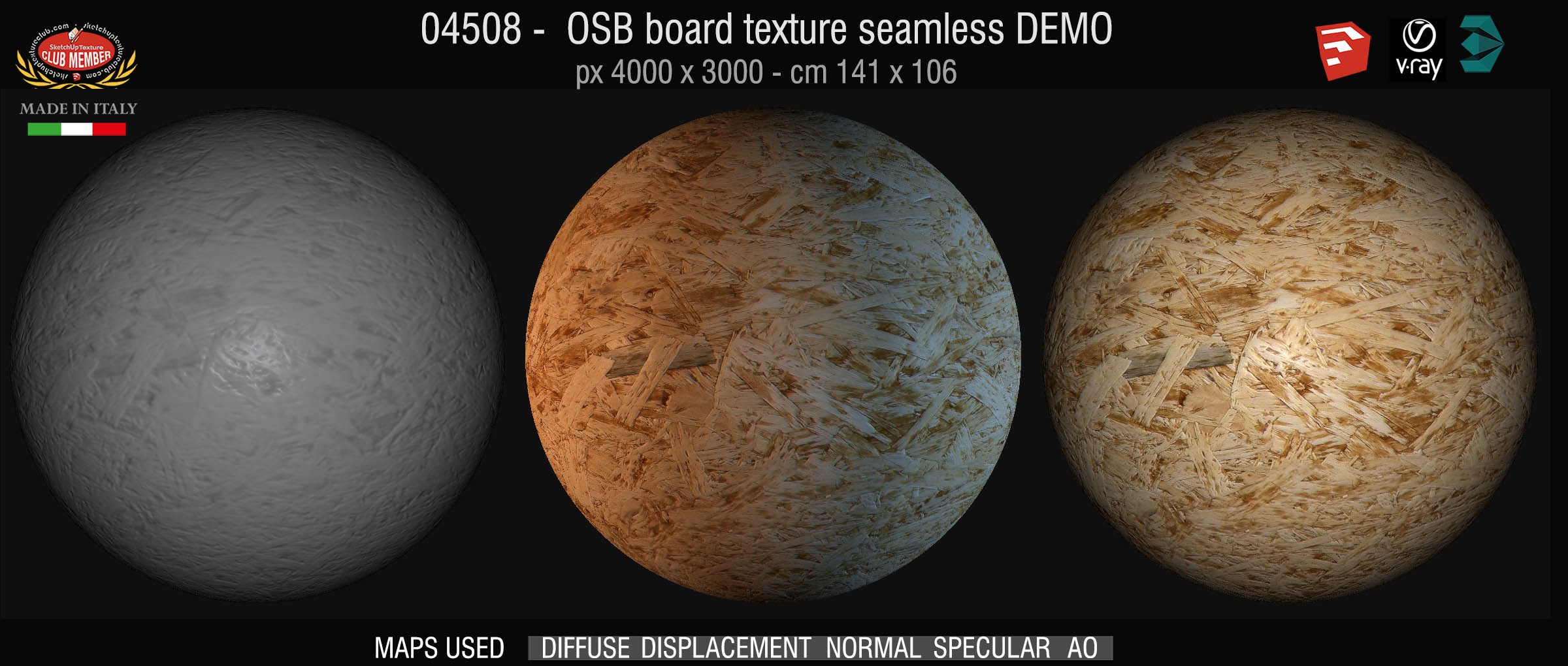 04508 OSB board texture seamless + maps DEMO