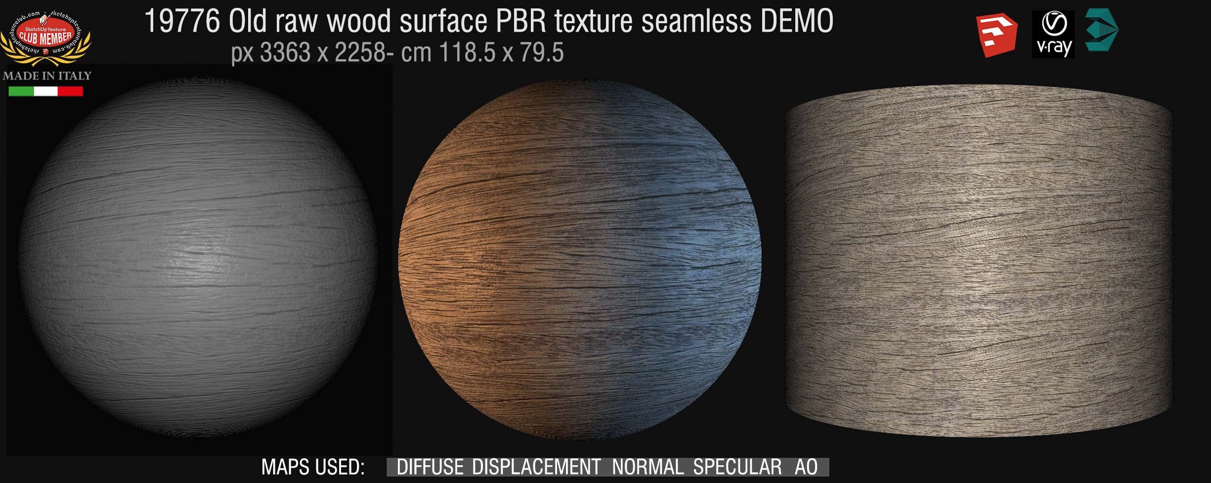 19776 Raw wood PBR texture seamless DEMO