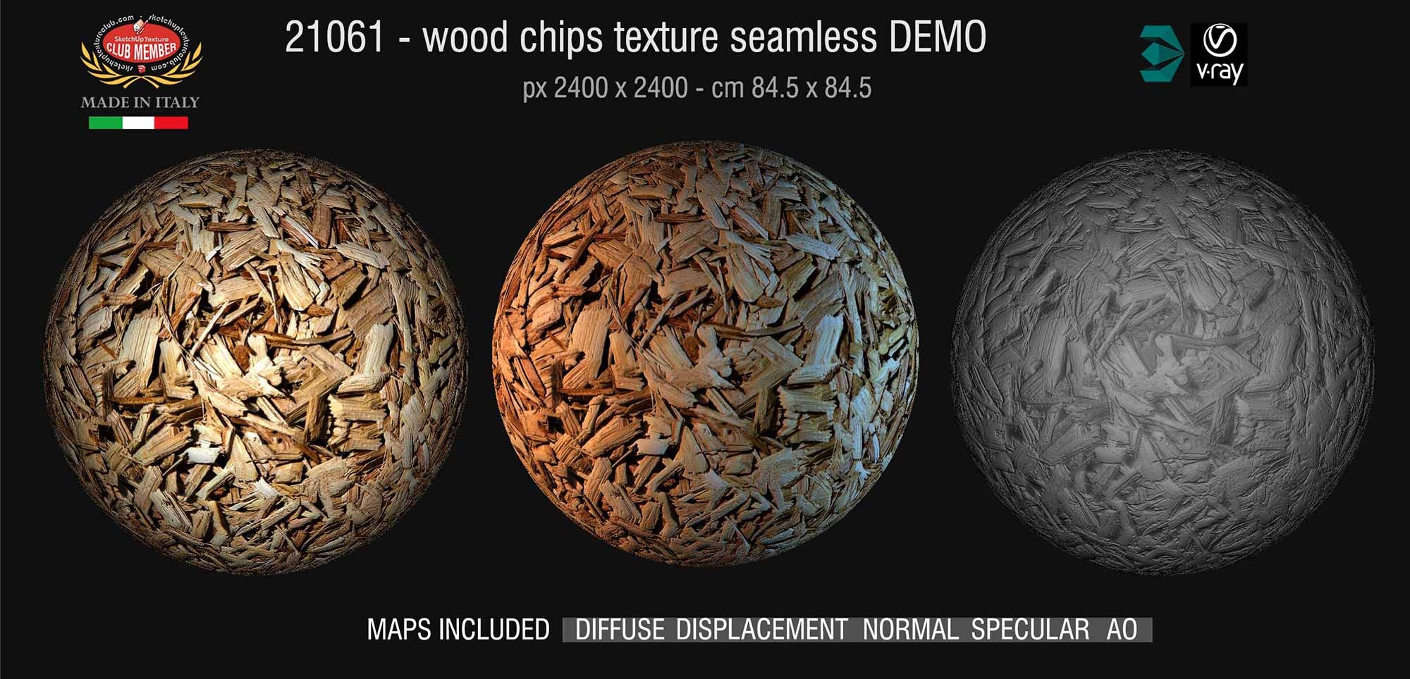 21061 Wood chips PBR texture seamless demo