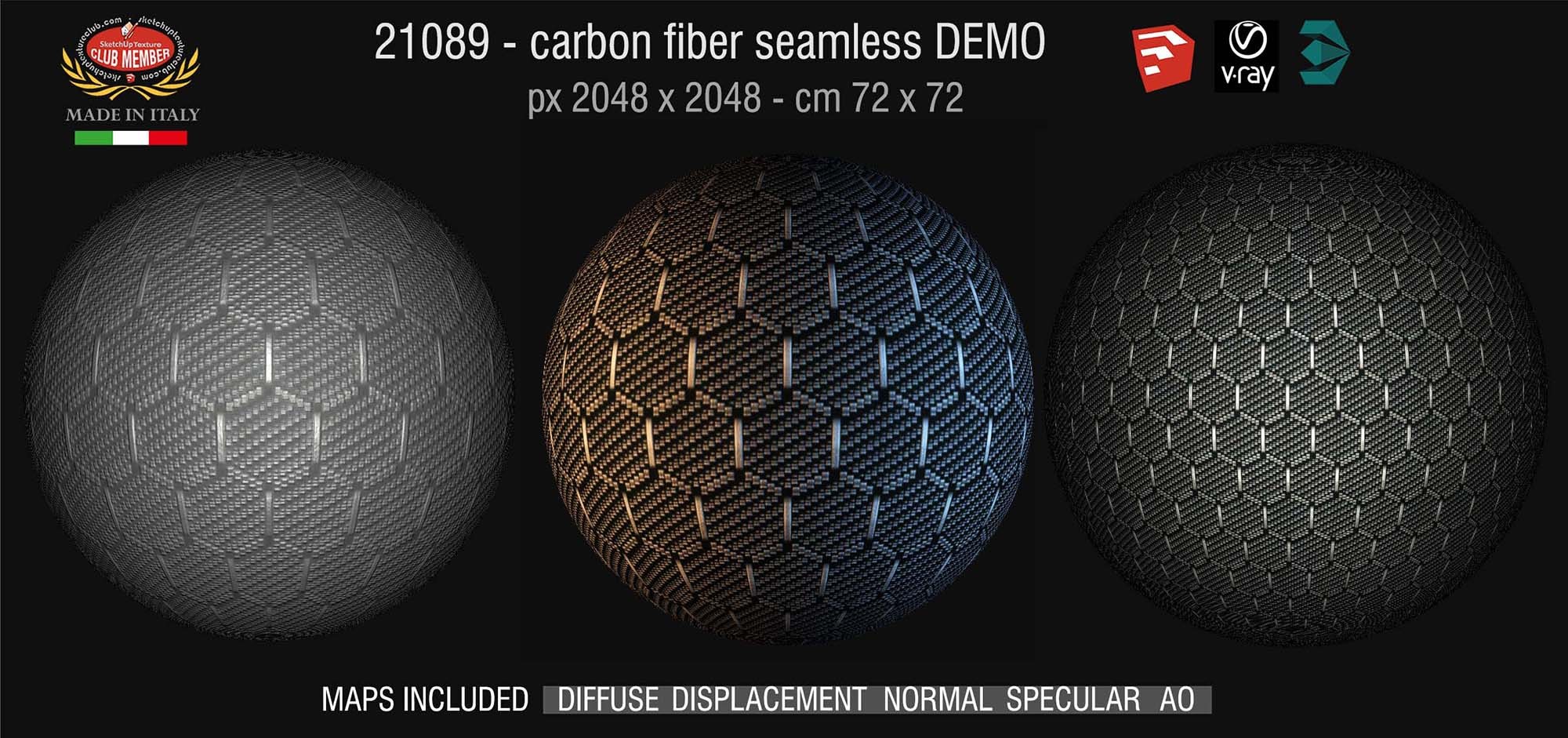 21089 carbon fiber fabrics PBR textures seamless DEMO