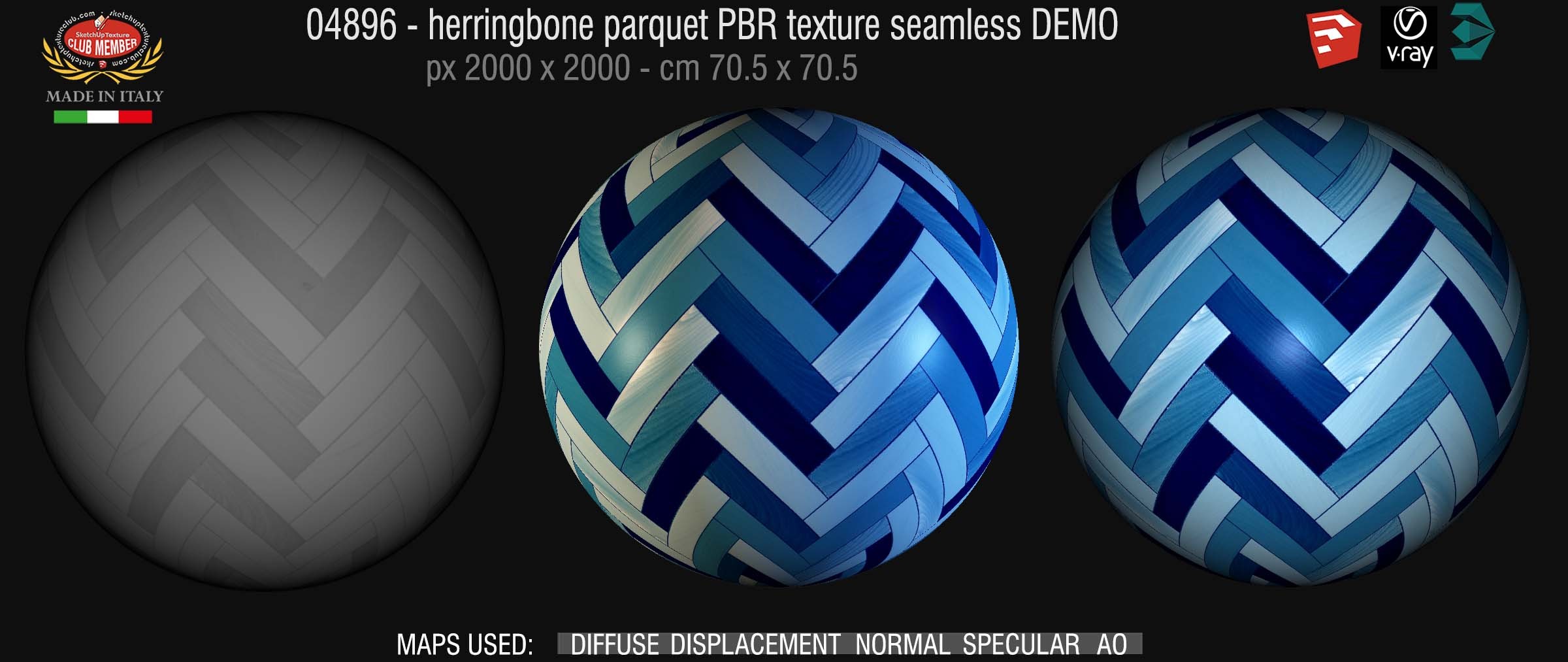 04896 herringbone parquet PBR texture seamless DEMO