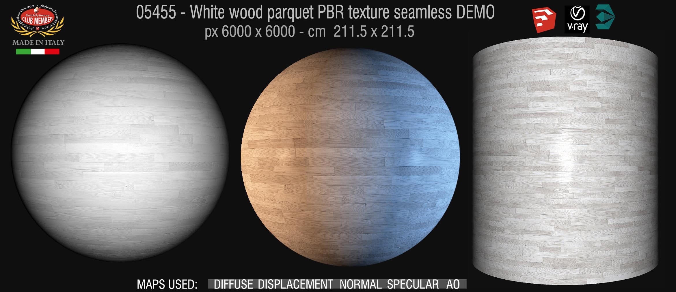05455 white parquet PBR texture seamless DEMO