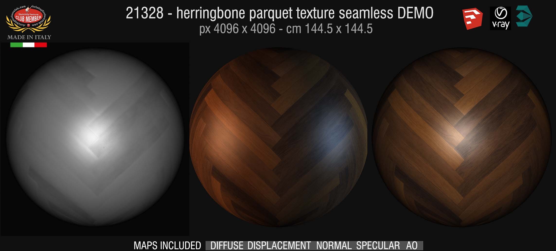 21328 herringbone parquet texture-seamless + maps DEMO