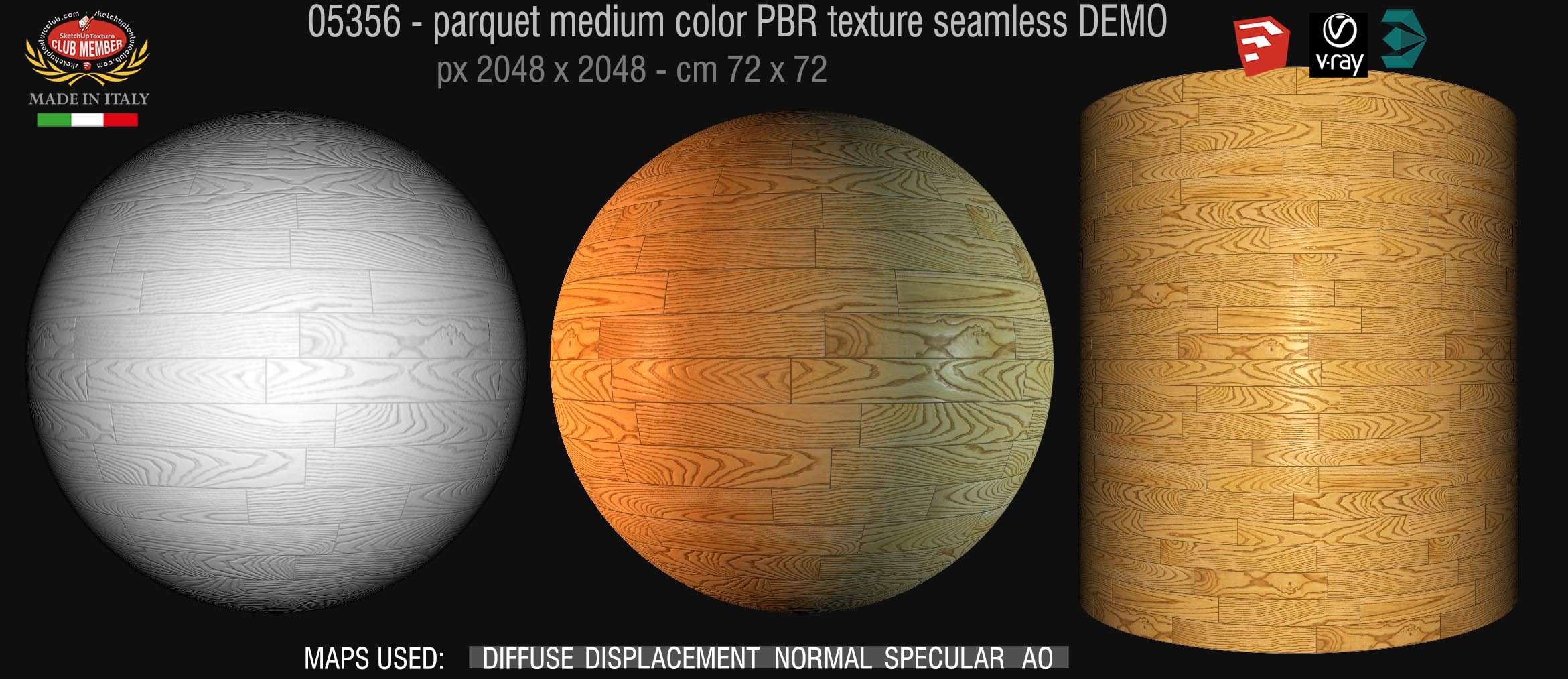 05356 parquet medium color PBR texture seamless DEMO