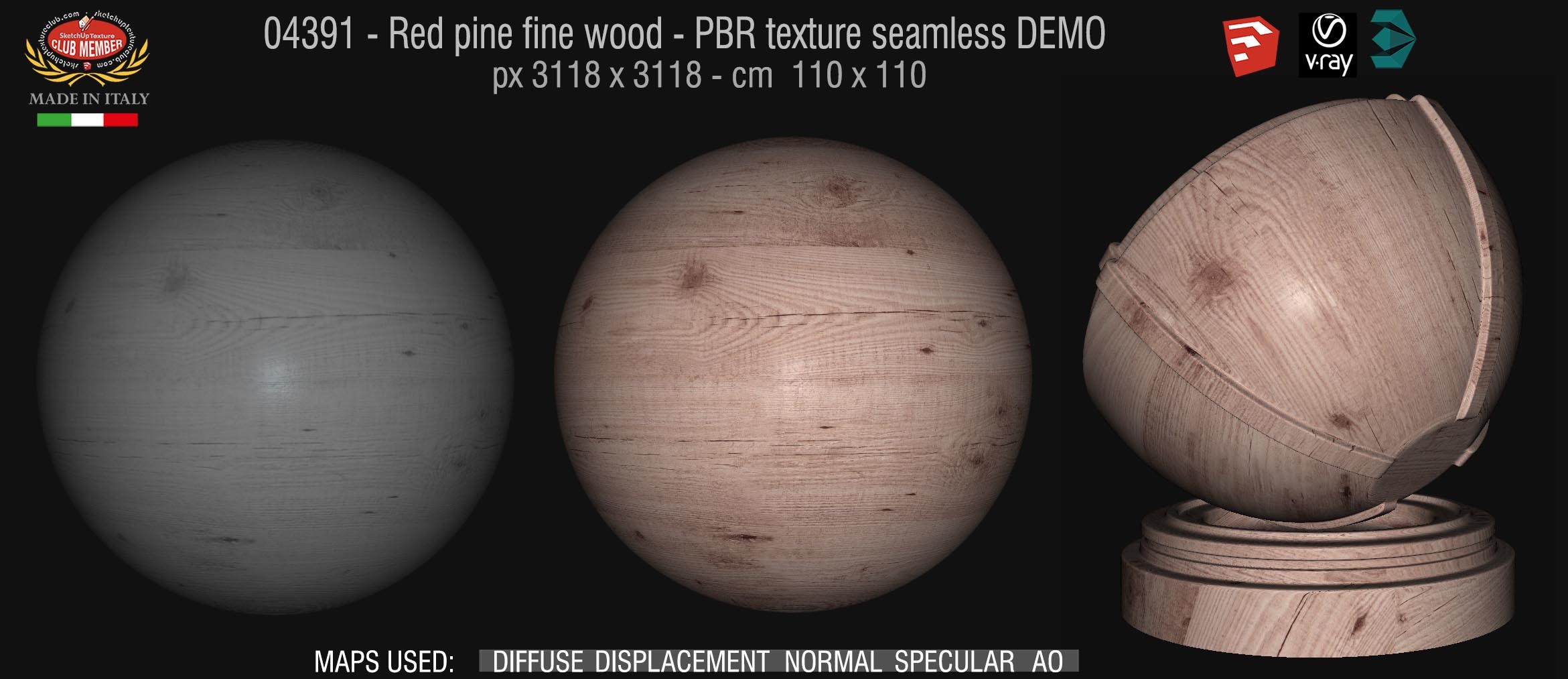 04391 Red pine fine wood texture seamless DEMO
