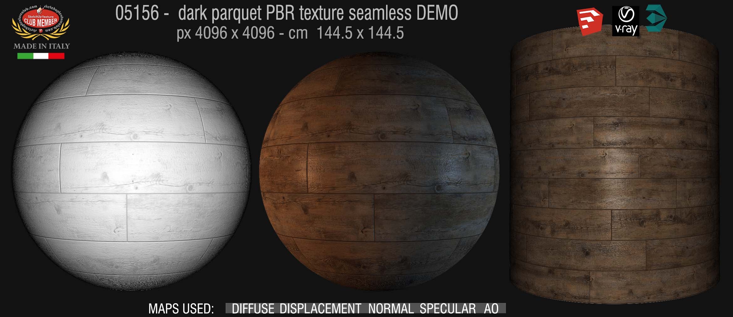 05156 dark parquet PBR texture seamless DEMO