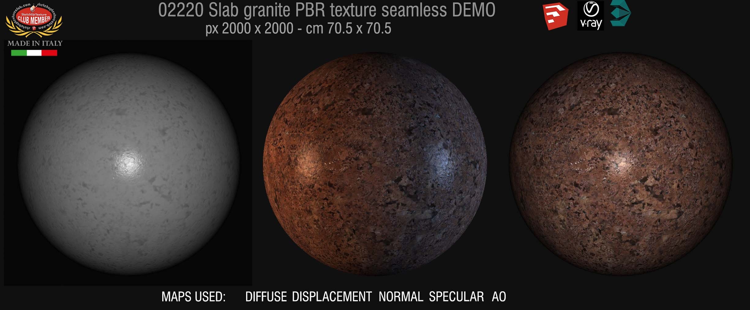 02220 slab granite marble PBR texture seamless DEMO