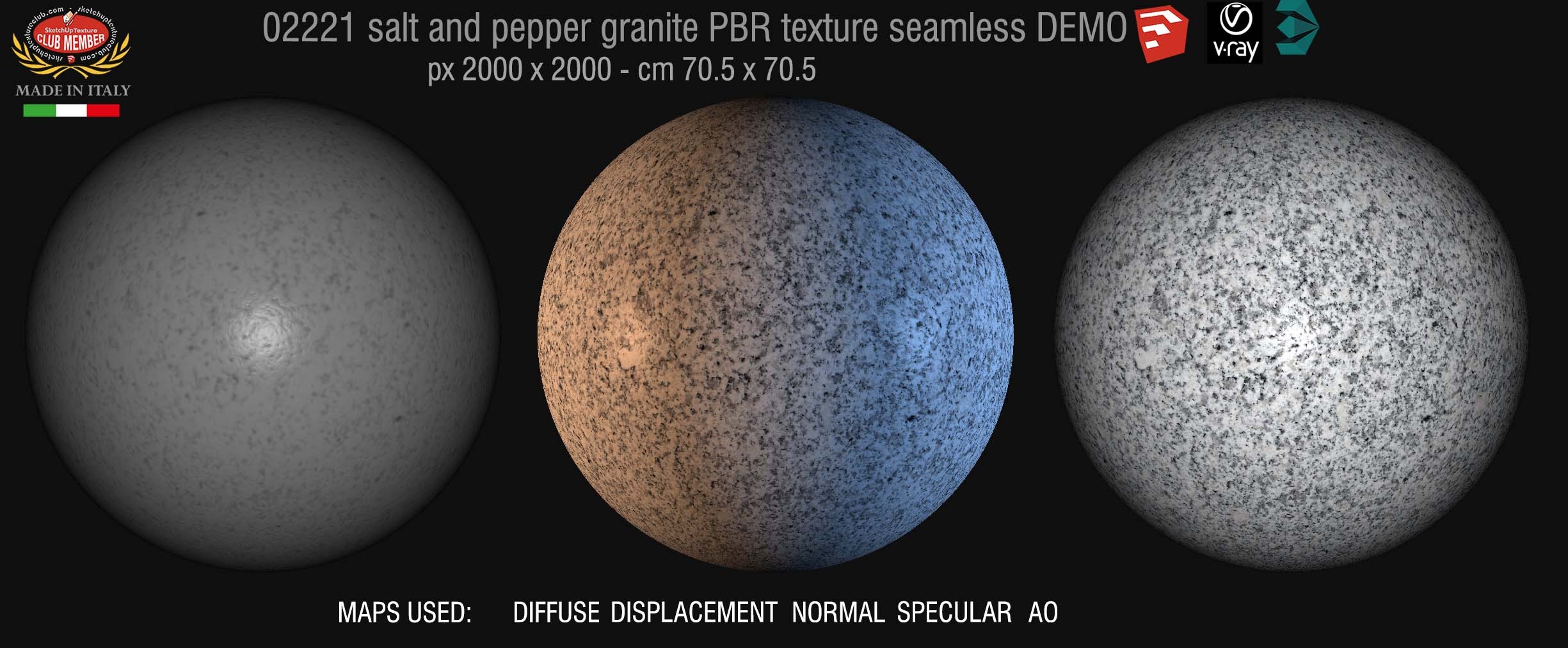 02221 slab salt and pepper granite PBR texture seamless DEMO