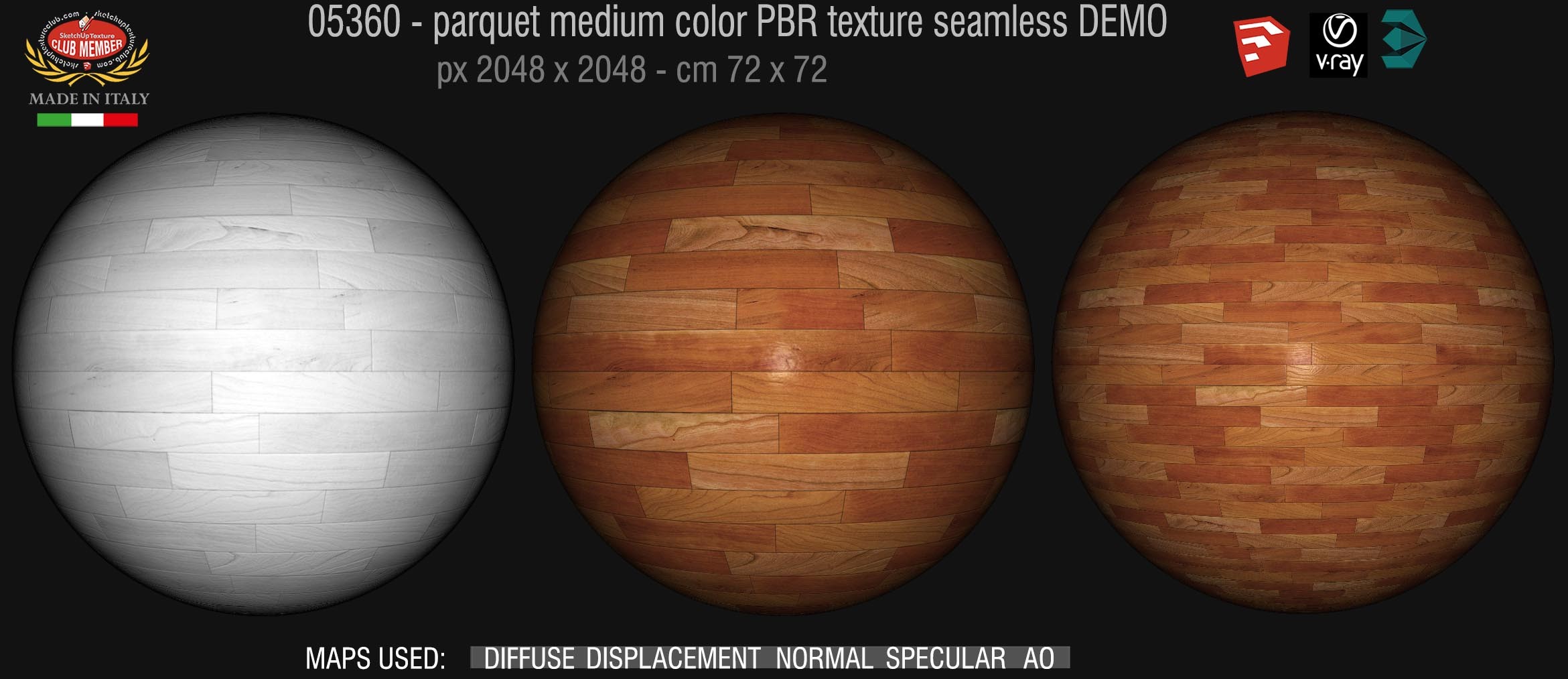 05360 parquet medium color PBR texture seamless DEMO