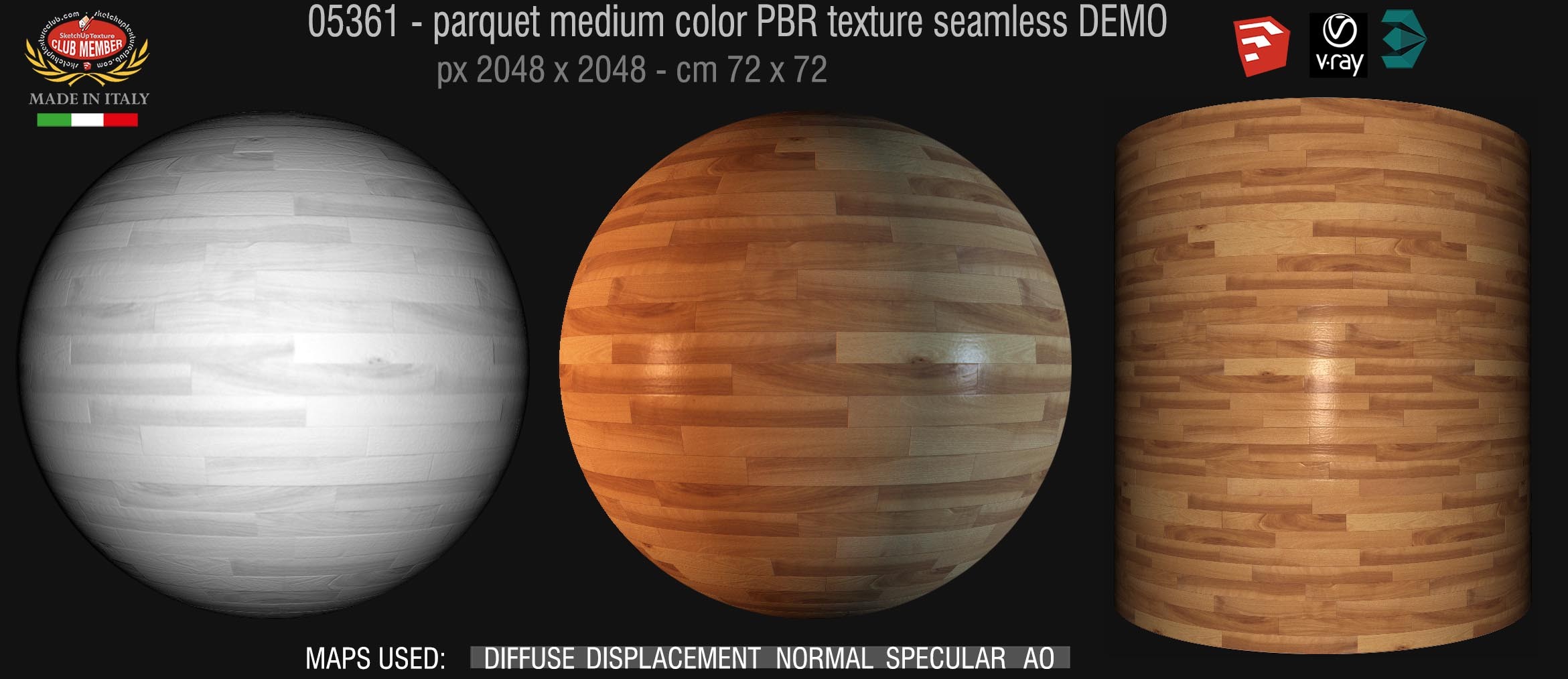 05361 parquet medium color PBR texture seamless DEMO