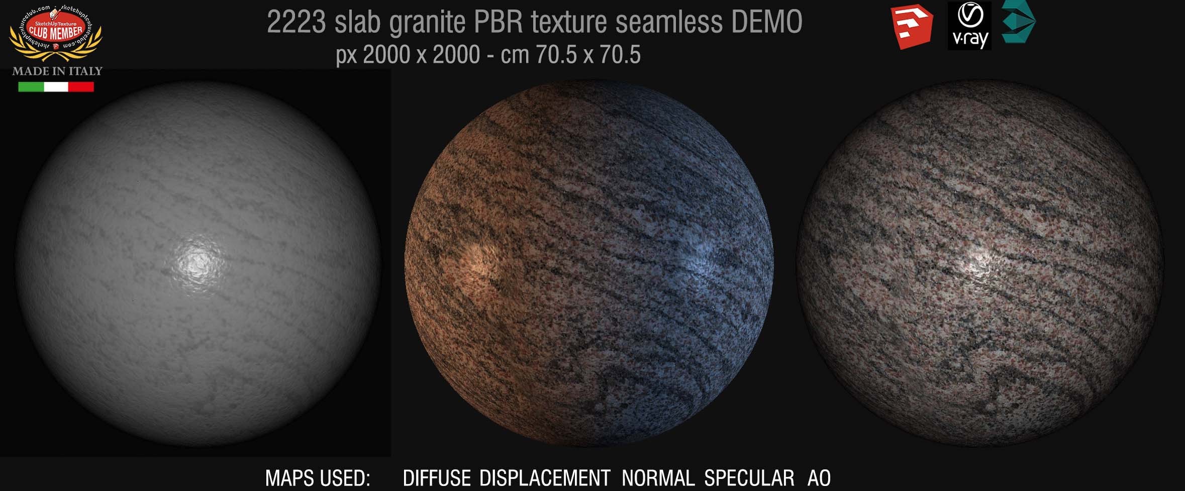 02223 slab granite marble PBR texture seamless DEMO