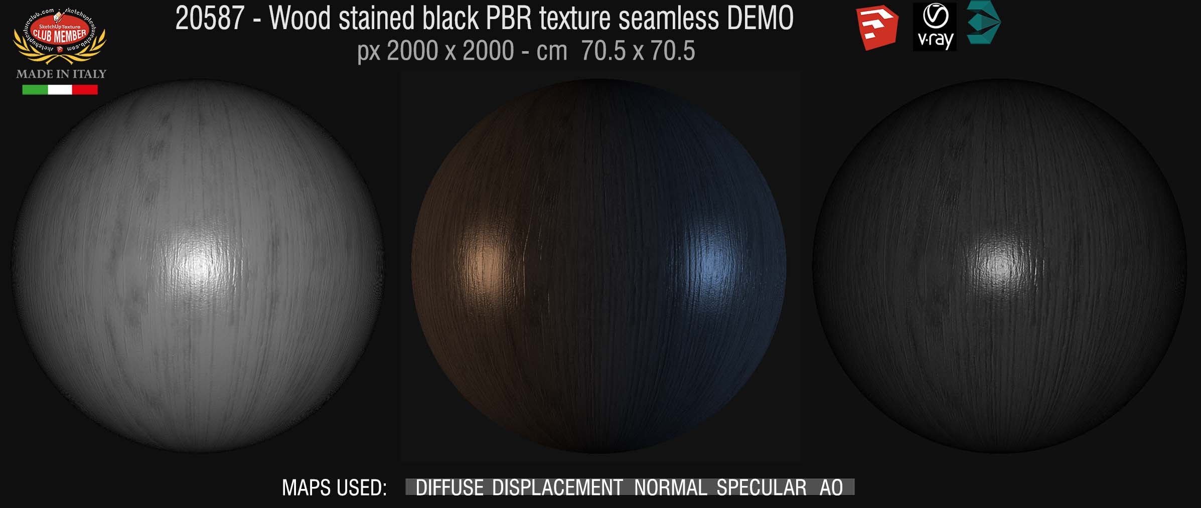 Wood stained black texture seamless 20587