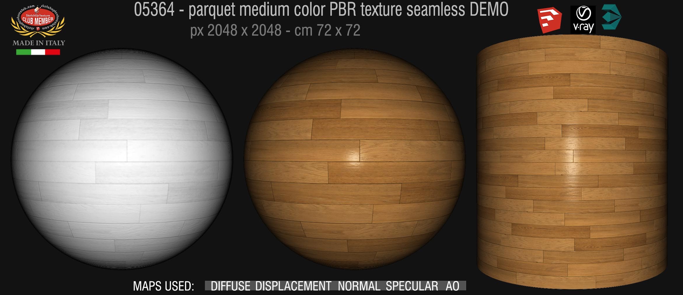 05364 parquet medium color PBR texture seamless DEMO