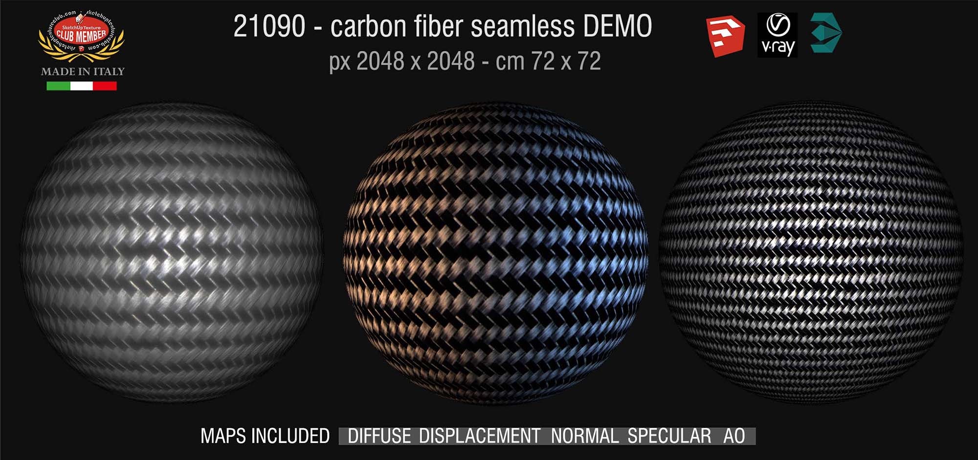21090  Carbon fiber PBR texture seamless DEMO