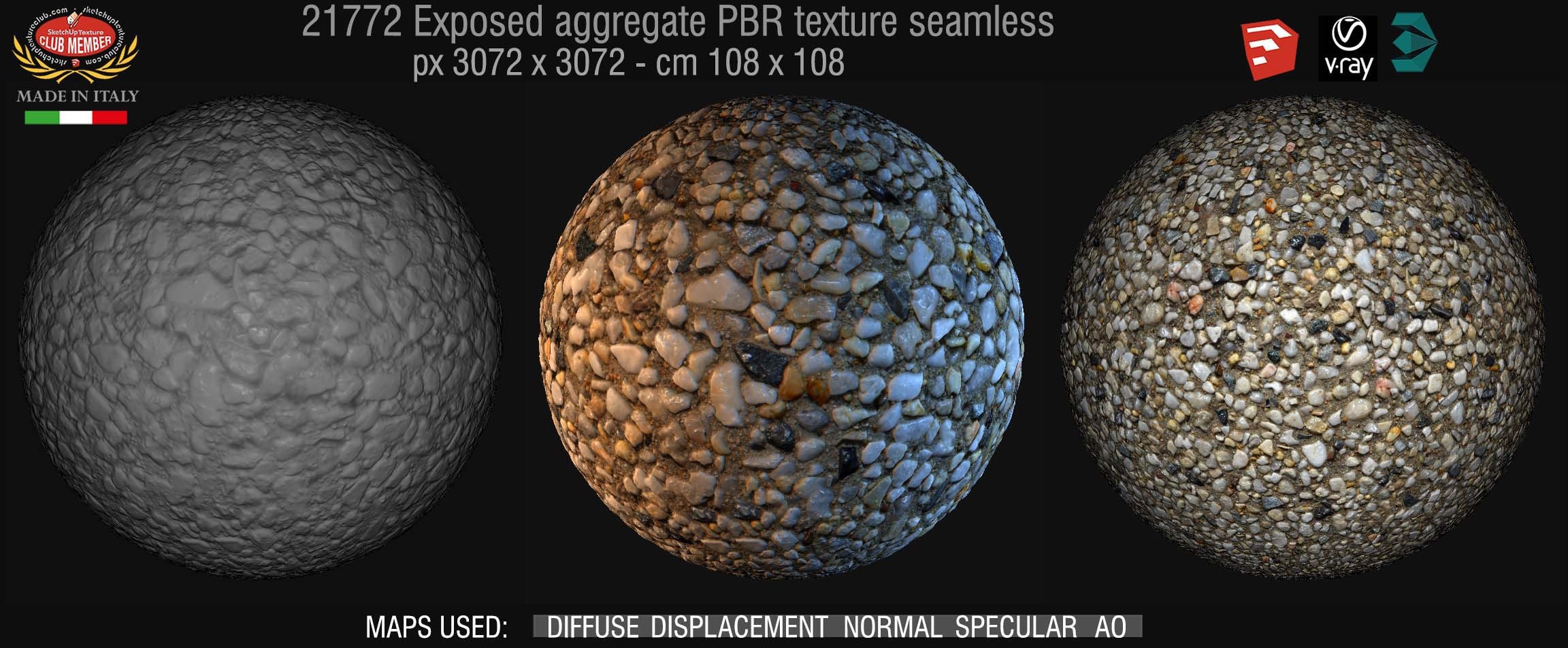 21772 Exposed aggregate PBR texture seamless DEMO