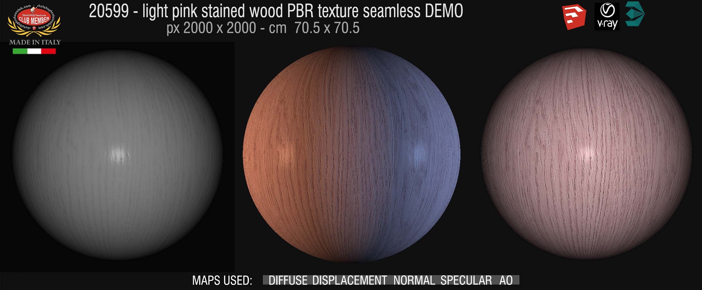 20599 light pink stained wood PBR texture seamless DEMO