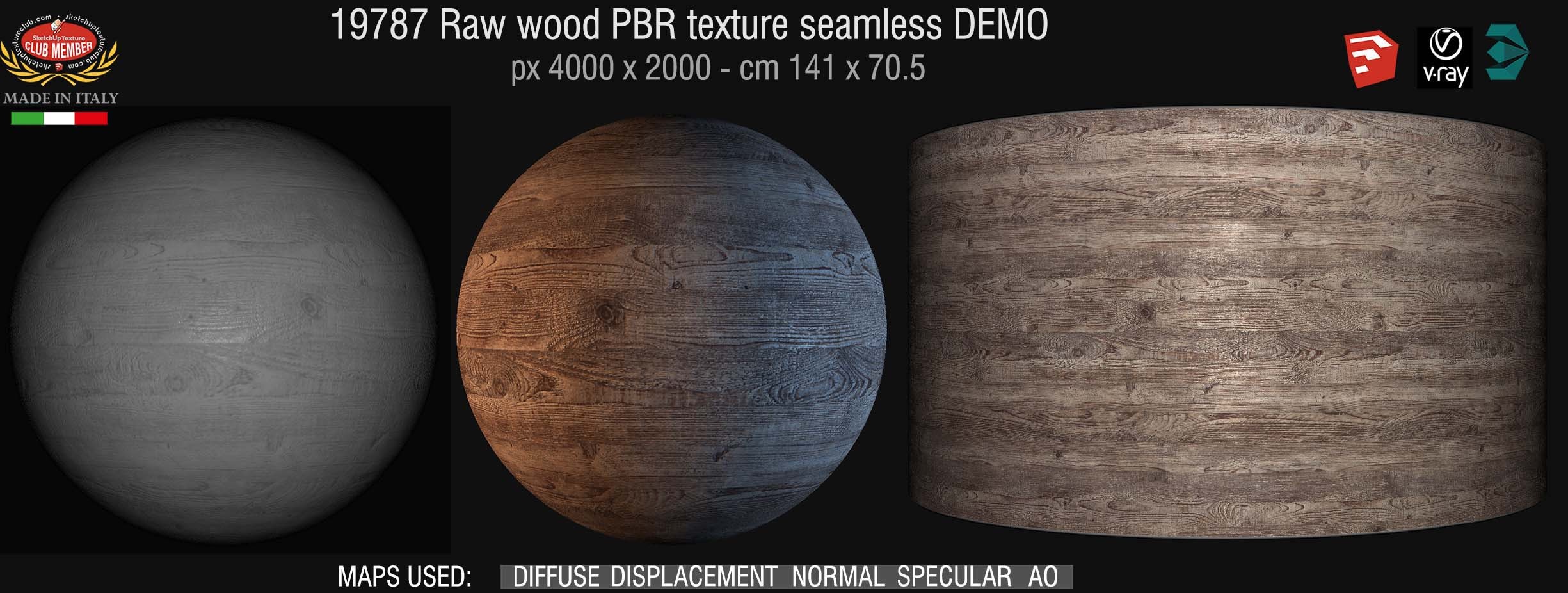 19787 Pine raw wood PBR texture seamless DEMO