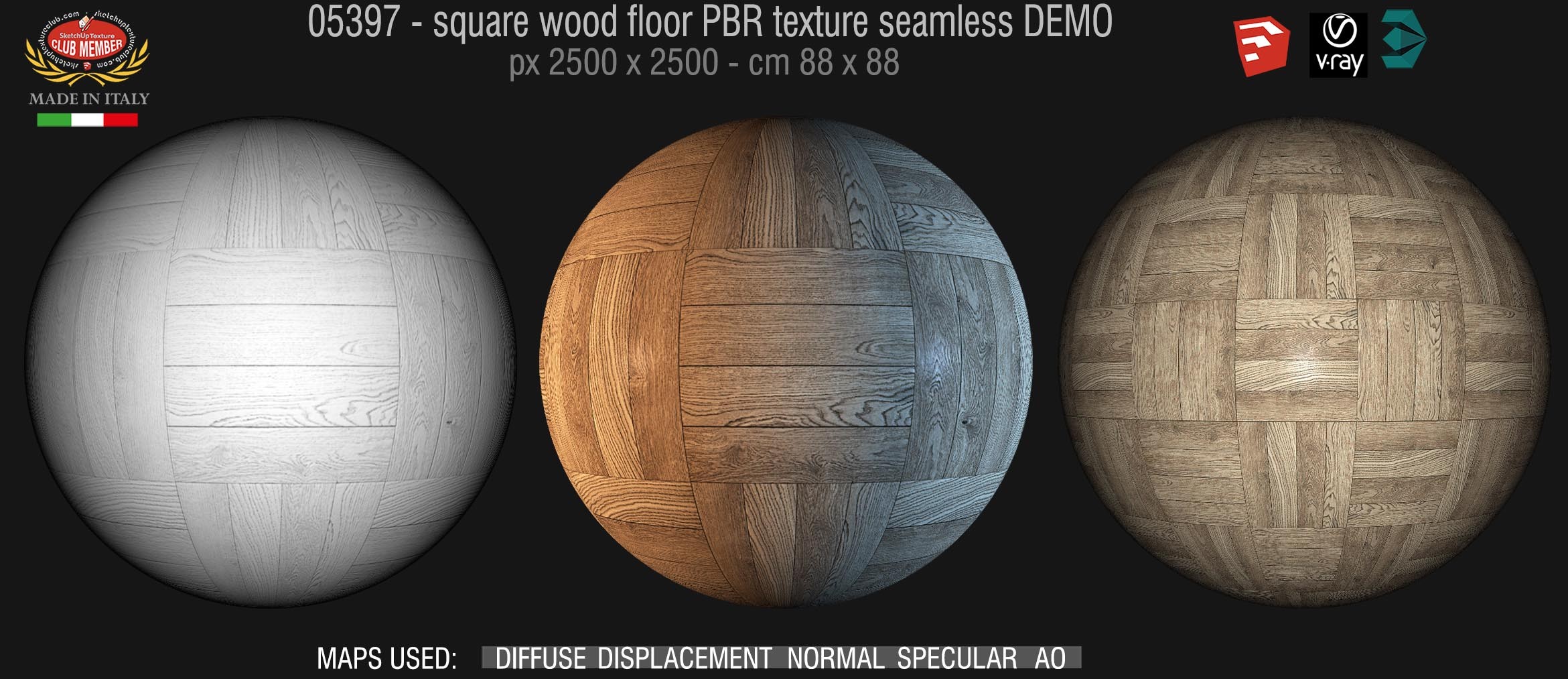 05397 square wood floor PBR texture seamless DEMO