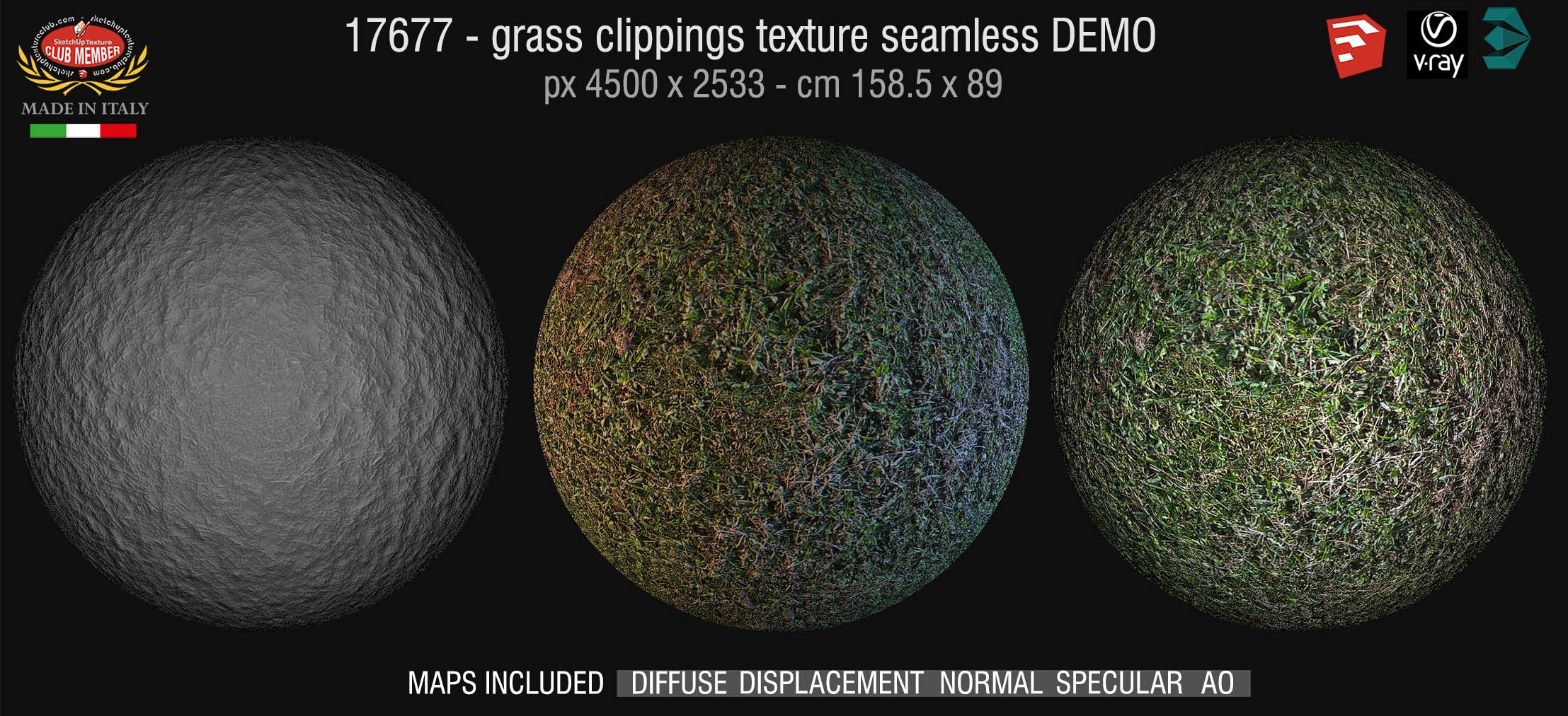 17677 HR Grass clippings texture + maps DEMO