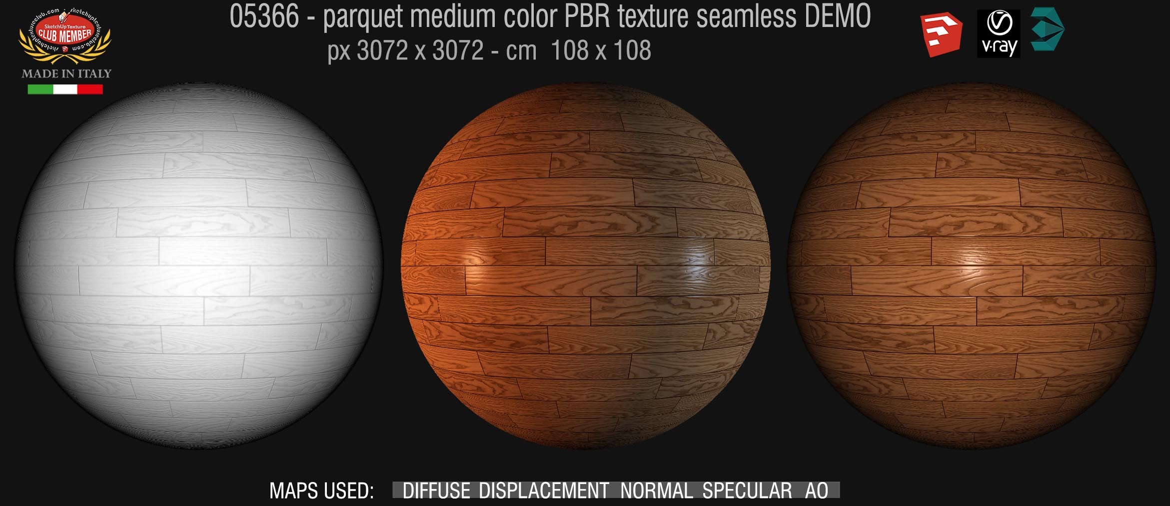 05366 parquet medium color PBR texture seamless DEMO