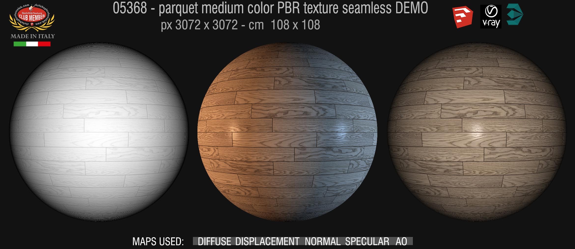 05368 parquet medium color PBR texture seamless DEMO